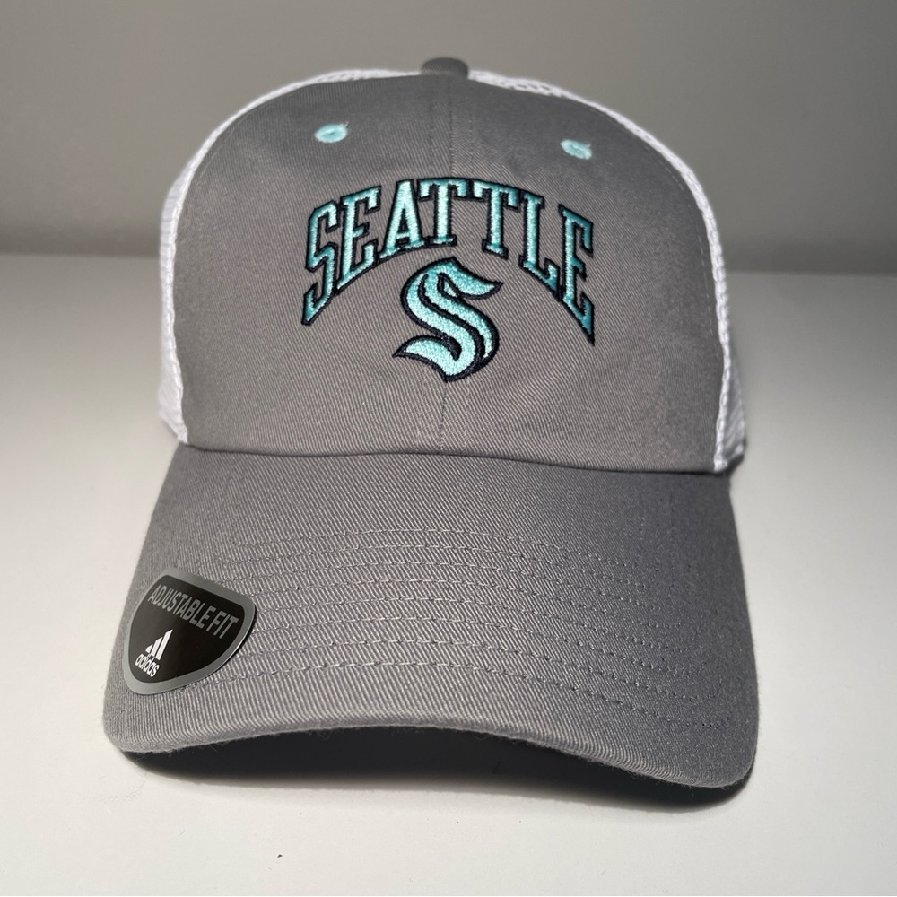 adidas Seattle Kraken NHL Slouch Trucker Adjustable Hat OSFM NWT